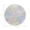 Homeroots 8' Sky Blue Beige And Gold Round Abstract Washable Indoor Outdoor Area Rug 618552 - alternate 6