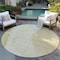 Homeroots 8' Gold Wheat And Beige Round Abstract Washable Indoor Outdoor Area Rug 582022 - alternate 4