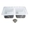 Kingston Brass 33-Inch Cast Iron Self-Rimming Double Bowl Drop-In Kitchen Sink, 5-Hole with Basket Strainers x 2 KGT33229D51 - alternate 1