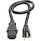 Eaton Tripp Lite Series Computer Power Cord, NEMA 5-15P to Locking C13 - Heavy-Duty, 15A, 125V, 14 P007-L03 - alternate 2