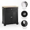 Crosley Alexandria Wood Top Portable Kitchen Island/Cart KF30021ABK - alternate 5