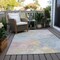 Homeroots 5' X 8' Sky Blue Beige And Gold Abstract Washable Indoor Outdoor Area Rug 618551 - alternate 6
