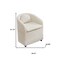 Homeroots Beige Chenille Wing Back Dining Side Chair With Wheels 719648 - alternate 3