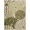 Homeroots 4' X 6' Ivory And Green Floral Indoor Outdoor Area Rug 548151 - alternate 1