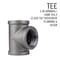 B & K 2 in. FIP each X 2 in. D FIP 2 in. D FIP Black Malleable Iron Tee 501560 - alternate 2