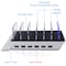 Trexonic 10.2A 6-Port USB Charging Station with 6 Device Slots, Silver TRX-USB61000SLVR - alternate 6