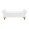 Homeroots 55in White and Brown Corduroy and Solid Wood Upholstered Storage Bench With Flip Top 724170 - alternate 3