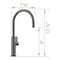 Blanco Culina II High Arc Beverage Faucet - RO Compatible - Satin Dark Steel 527492 - alternate 5