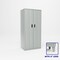 Pucel Bi-Fold Door Storage Cabinet, 36 in W x 84 in H x 24 in D, Gray BDSC-3678-24-4L - alternate 1
