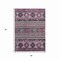 Homeroots 3' X 5' Purple Plum And Gray Tribal Washable Indoor Outdoor Area Rug 615422 - alternate 5
