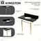 Kingston Brass 36" Black Granite Console Sink with Brass Legs, 8-Inch, 3-Hole, Black Granite/Matte Black KVPK3622K80 - alternate 2