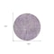 Homeroots 8' Purple And Ivory Round Geometric Washable Indoor Outdoor Area Rug 594805 - alternate 5