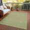Homeroots 5' X 8' Wheat And Sage Striped Washable Indoor Outdoor Area Rug 615675 - alternate 6