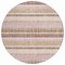 Homeroots 8' Pink And Beige Round Striped Washable Indoor Outdoor Area Rug 632235 - alternate 3