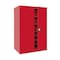Sandusky Lee Storage Cabinet, 72 in H, 46 in W, 24 in D, Recessed, Keyed, Red, 4 Shelves EA4R462472-01 - alternate 6