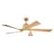 Vaxcel Wedgewood, 60 in, Satin Brass Ceiling Fan, Oak Blades, LED, Remote, DC Motor F0147 - alternate 1