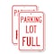 Signmission Parking Lot Full 1, 18'' X 24'' 2 Signs, Heavy Gauge Aluminum, 2PK A-1824-2PACK-23431 - alternate 1