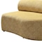 Homeroots Mustard Boucle Modular Curved Three Piece Sectional With Toss Pillows 643974 - alternate 7