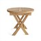 Homeroots 20" Natural Rounded Solid Wood Folding Outdoor Side Table 554935 - alternate 3