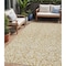Homeroots 5' X 8' Gold And Beige Damask Washable Indoor Outdoor Area Rug 595146 - alternate 1