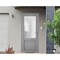 Vdomdoors Front Exterior Prehung FiberGlass Door Frosted Glass / Manux 8422 Grey Ash / Office Commercial and MANUX8422EXD-SS-W36 x H80-LH - alternate 1