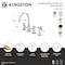 Kingston Brass Bridge Kitchen Faucet with Brass Sprayer, Brushed Nickel KS8268DLBS - alternate 3