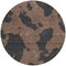 Homeroots 8' Chocolate And Charcoal Round Abstract Washable Indoor Outdoor Area Rug 614523 - alternate 5