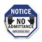 Signmission Notice No Admittance Employees Only, 10 Inch X 10 Inch, Vinyl Decal OC-D-10-52 - alternate 1