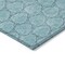 Homeroots 5' X 8' Teal Blue And Navy Blue Geometric Washable Indoor Outdoor Area Rug 613591 - alternate 5