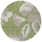 Homeroots 8' Olive Green Taupe And Beige Round Floral Washable Indoor Outdoor Area Rug 589562 - alternate 3