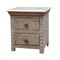 Homeroots 24" Gray Solid Wood Two Drawer Nightstand 488755 - alternate 1