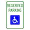 Sign Solutions Usa Parking Sign, 12 in W, Aluminum Sign, White DCS06DWT1218CUS00070 - alternate 1