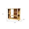 Homeroots 35in Wood Brown Open Shelving TV Stand 468919 - alternate 6