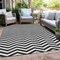 Homeroots 5' X 8' Black And Ivory Chevron Washable Indoor Outdoor Area Rug 595296 - alternate 4