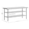 Flash Furniture Reader Work Table, 18 Gauge Stainless Steel Top Shelf w/Poly Cutting Board and 2 Undershelves NH-WT-GU-3072-POLYTOP-GG - alternate 5