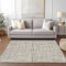 Homeroots 3' X 5' Brown Beige And Ivory Striped Washable Indoor Outdoor Area Rug 583414 - alternate 6