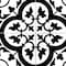 Homeroots 8" X 8" Black and White Roka Peel and Stick Removable Tiles 399939 - alternate 2