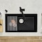 Blanco Precis Super Single Bowl, Coal Black 442935 - alternate 6