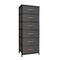 Homeroots 18" Gray And Black Steel And Fabric Six Drawer Dresser 484697 - alternate 1