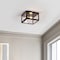 Jonathan Y Grayson 8" 1-Light Farmhouse Industrial Square Iron/Glass Case LED Flush Mount, Oil Rubbed Bronze/Bra JYL9553D - alternate 5