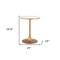 Homeroots 24" Beige and Gold Wood and Steel Pedestal Base Round Top Dining Table 572240 - alternate 4
