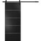 Sartodoors Sturdy Barn Door with Hardware, Planum 0020 Matte Black, Black 6.6FT Rail Hangers Heavy Set, Solid PLANUM0020BD-B-BLK-3296 - alternate 3