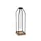 Homeroots 12" Black Clear And Natural Metal Glass And Wood Posy Test Tube Table Vase 488181 - alternate 4