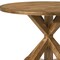 Homeroots 48" Oak Wood Cross Leg Base Round Top Dining Table 630367 - alternate 4