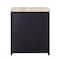 Homeroots 16" X 24" X 28" Natural Sandy Gray Metal Wood Veneer Paper Nightstand 347046 - alternate 3