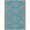Homeroots 5' X 8' Teal Blue And Pink Geometric Washable Indoor Outdoor Area Rug 598789 - alternate 4