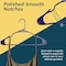 Lifemaster Heavy Duty Plastic Clothes Hangers, Non-Slip, Space-Saving, Holds 5 lbs, Purple, 5PK LMPLCPUR5 - alternate 4