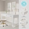 Martha Stewart Hutton Shaker Style Home Office 3 Drawer Desk in White w/Polished Brass Hardware ZG-ZP-20-WH-GLD-MS - alternate 3