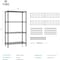 Factory 2U Wire Shelving Unit, 14inD x 30inW x 60inH, 4 Shelves, Medium Duty 250 lbs Per Shelf, Black 803974 - alternate 3