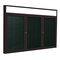Ghent 48'' x 96'' Enclosed Vinyl Board, 3-Doors, Bronze Aluminum Frame, Illuminated Headliner, Ebony PBVLX10-183 - alternate 1